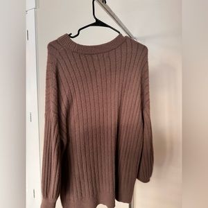 oversized chenille sweater aerie brownish pink